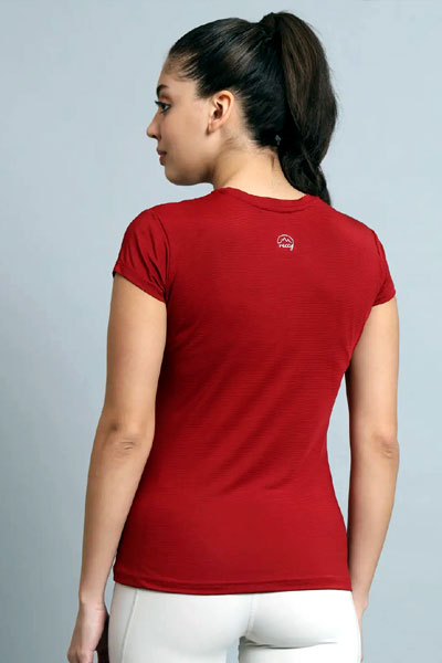 Women Rust Printed Cotton T-Shirt